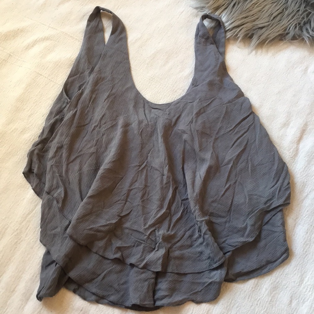 Free People low back layered gauzy tank